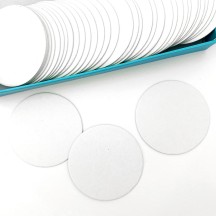 White Paperboard Round Bases for Crafting ~ Set of 10 ~ 65mm (2-1/2")